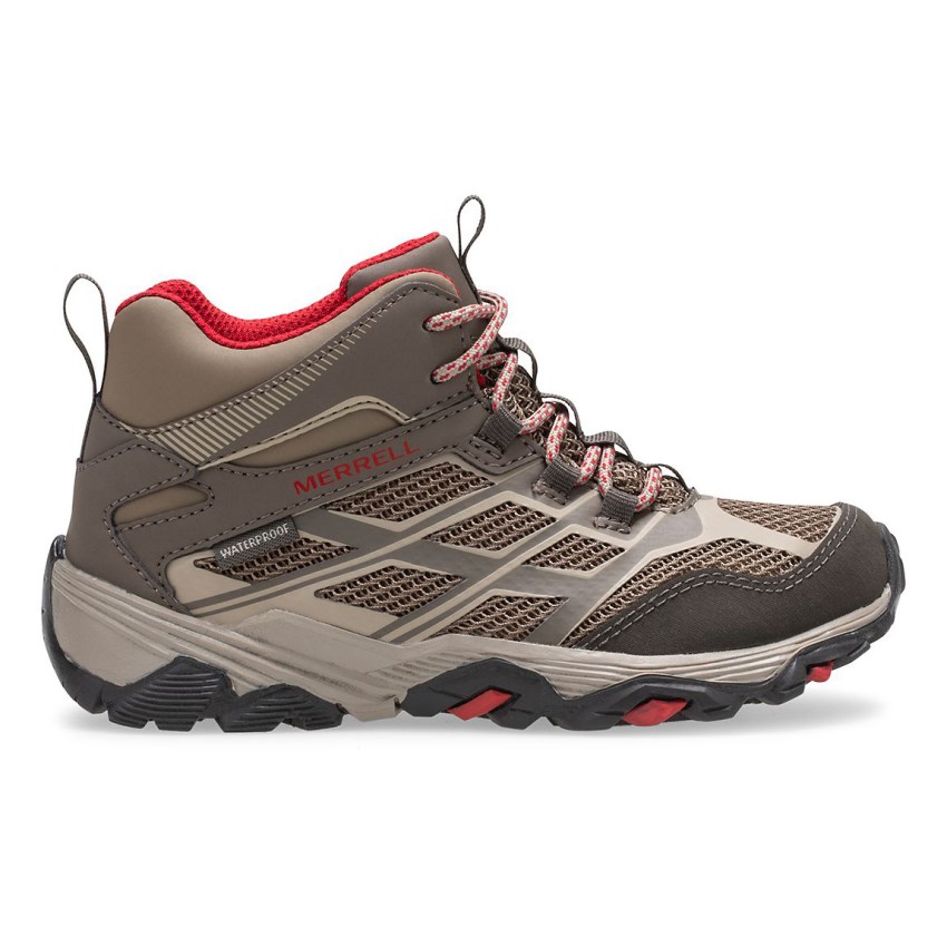 Basket Merrell Moab FST Mid Waterproof Marron Enfant | N.R.EXWH